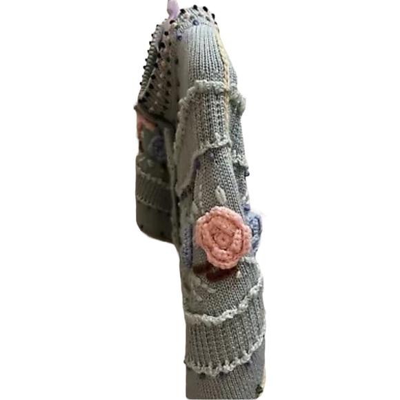 Vintage Lord and Taylor Wool Blend Knit Poncho Cape Shawl Capelet Cottage Granny - Picture 4 of 16